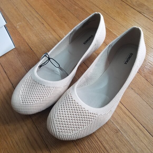 Sonoma Comfort Knit Women's Flats Taupe NWTO - Picture 5 of 8